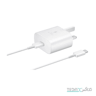 آداپتور 3 پین و کابل شارژر 25 وات سامسونگ مدل Travel Adapter TA800