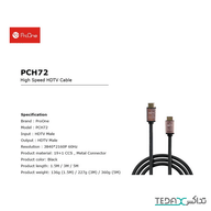 کابل  Proone HDMI مدل pch72 طول 1.5 متر قابلیت پخش 60 فریم ریت در ویدیو 4K