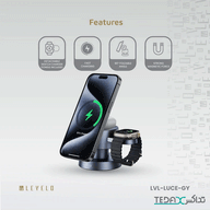 شارژر بی سیم برند Levelo مدل Luce 4 In 1