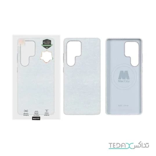 کاور قاب اورجینال MacCoy پارچه ای لنز فلزی مناسب برای گوشی Samsung Galaxy S25 Ultra