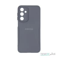 قاب طرح سیلیکون دور لنز سوزنی لوگودار Samsung Galaxy A16 - خاکستری
