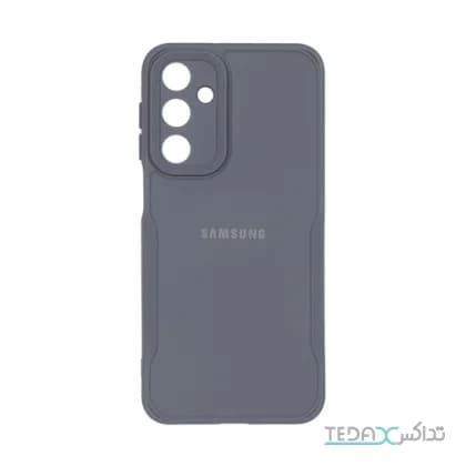 قاب طرح سیلیکون دور لنز سوزنی لوگودار Samsung Galaxy A16 - خاکستری