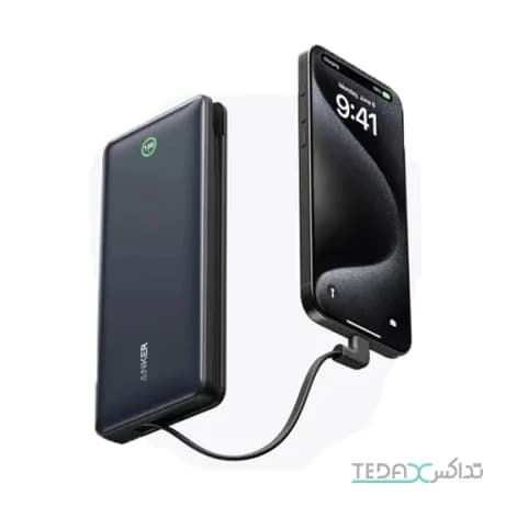 پاوربانک 20.000 میلی آمپر انکر 30 وات مدل Anker A1387 دارای کابل USB-C