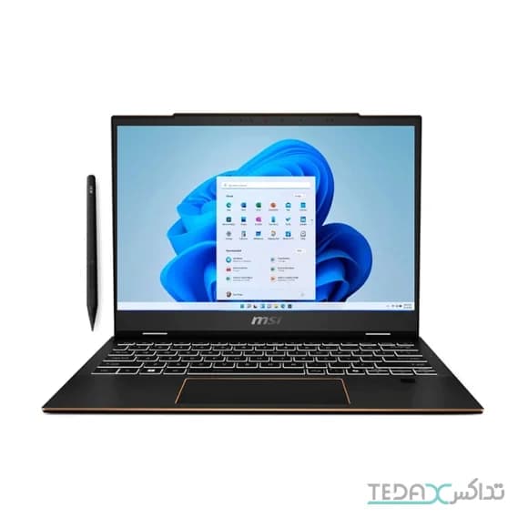 لپ تاپ 13.3 اینچی ام اس آی مدل MSI Summit 13 AI Evo A2HMTG Ultra 7 255H 32GB LPDDR5 1TB SSD IPS Touch به همراه قلم با گارانتی 18 ماهه شرکتی مشکی