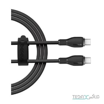 کابل تبدیل فست شارژ Baseus Pudding Series P10355702 Type-C To Type-C 5A PD 100W 1.2m