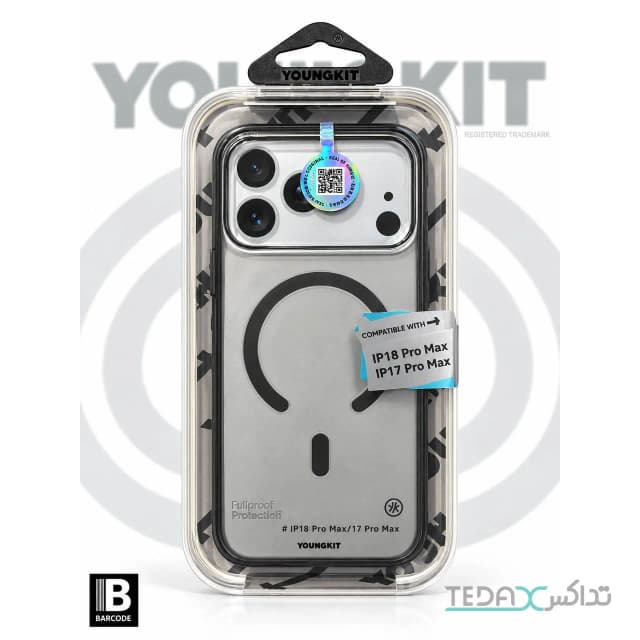 کاور YK QTC Clear MG مشکی مناسب iPhone 18 Pro Max / 17 Pro Max