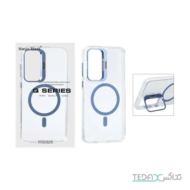 قاب اورجینال Q Series Bracket کریستالی Magsafe لنز استندشو Samsung Galaxy S25 FE