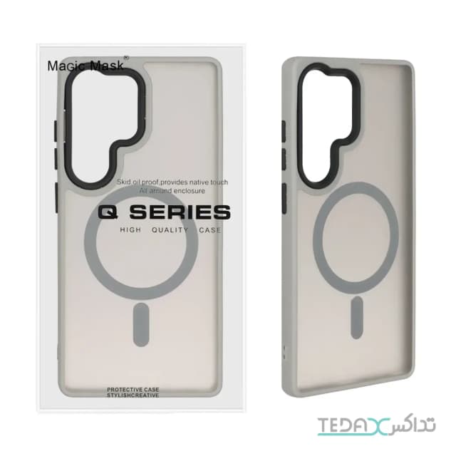 قاب اورجینال Magic Mask مات Magsafe بلک لنز Samsung Galaxy S25 Ultra