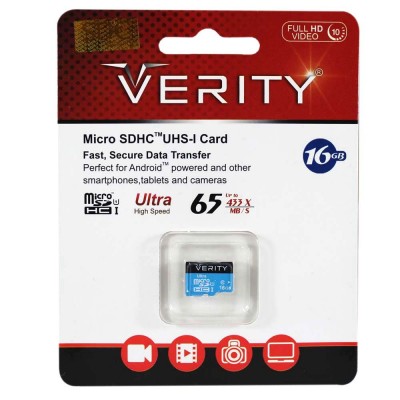 مموری کارت میکرو اس دی با حافظه 16 گیگابایت برند Verity مدل Class 10 U1