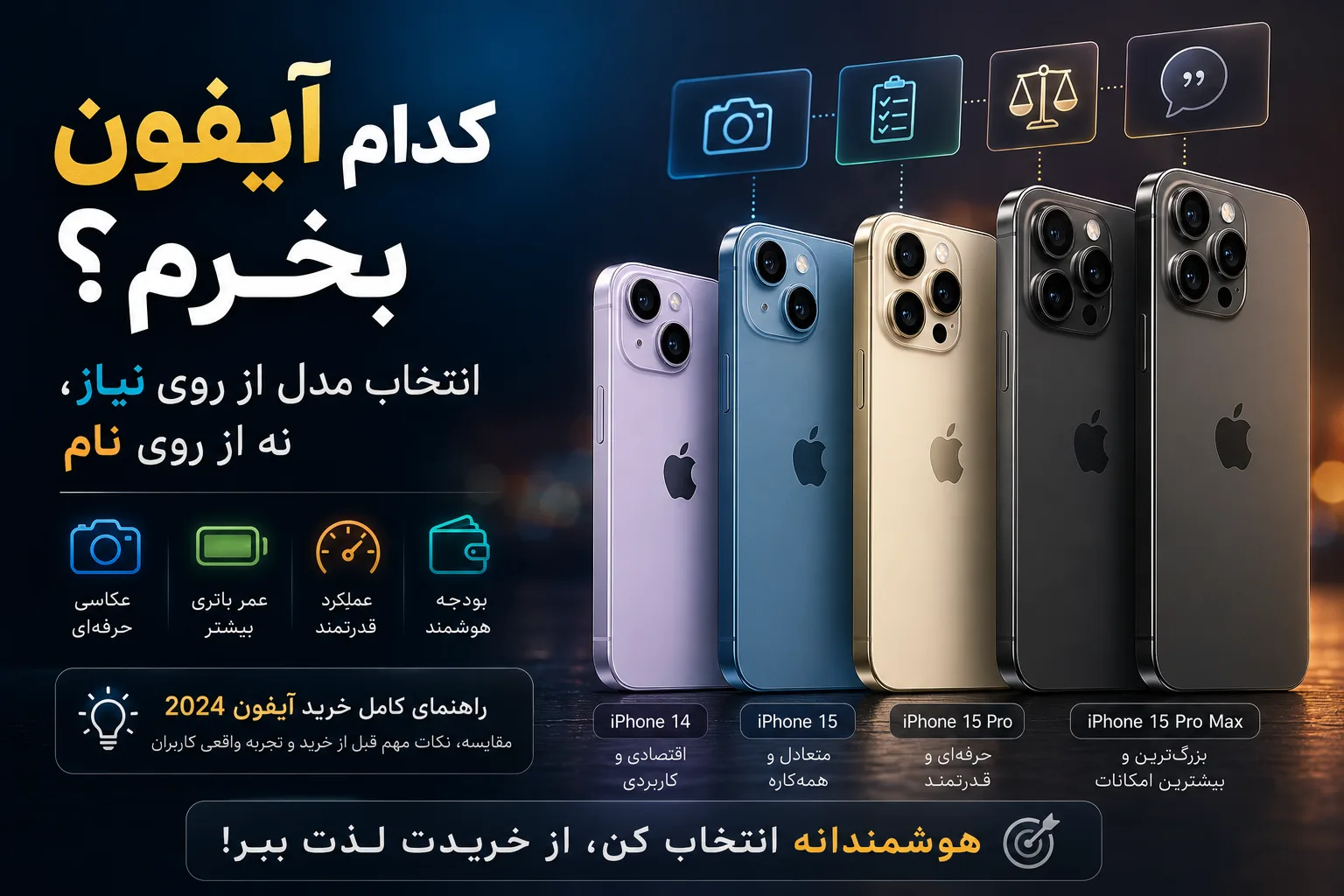کدام آیفون بخرم؟ انتخاب مدل از روی نیاز، نه از روی نام