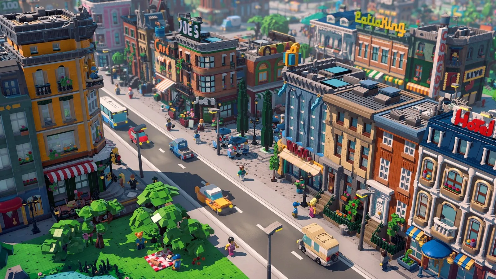 شهر ساختهشده با لگو در LEGO Skylines