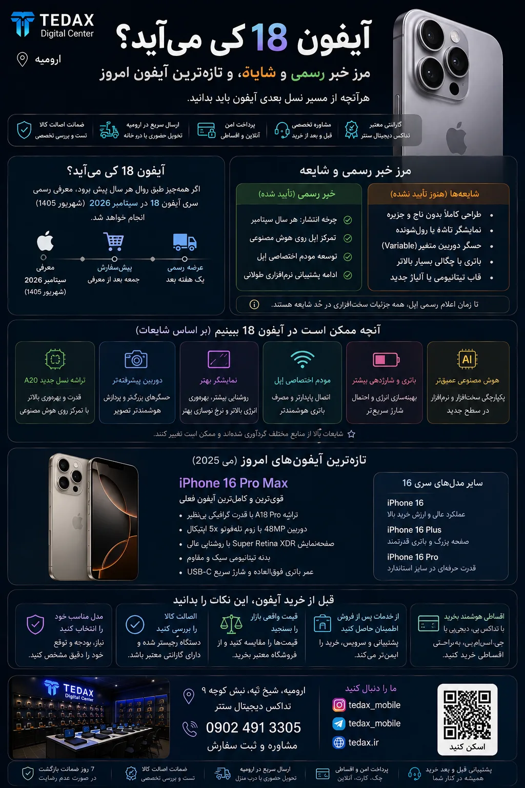 آیفون 18 کی میآید؟ مرز خبر رسمی و شایعه، و تازهترین آیفون امروز