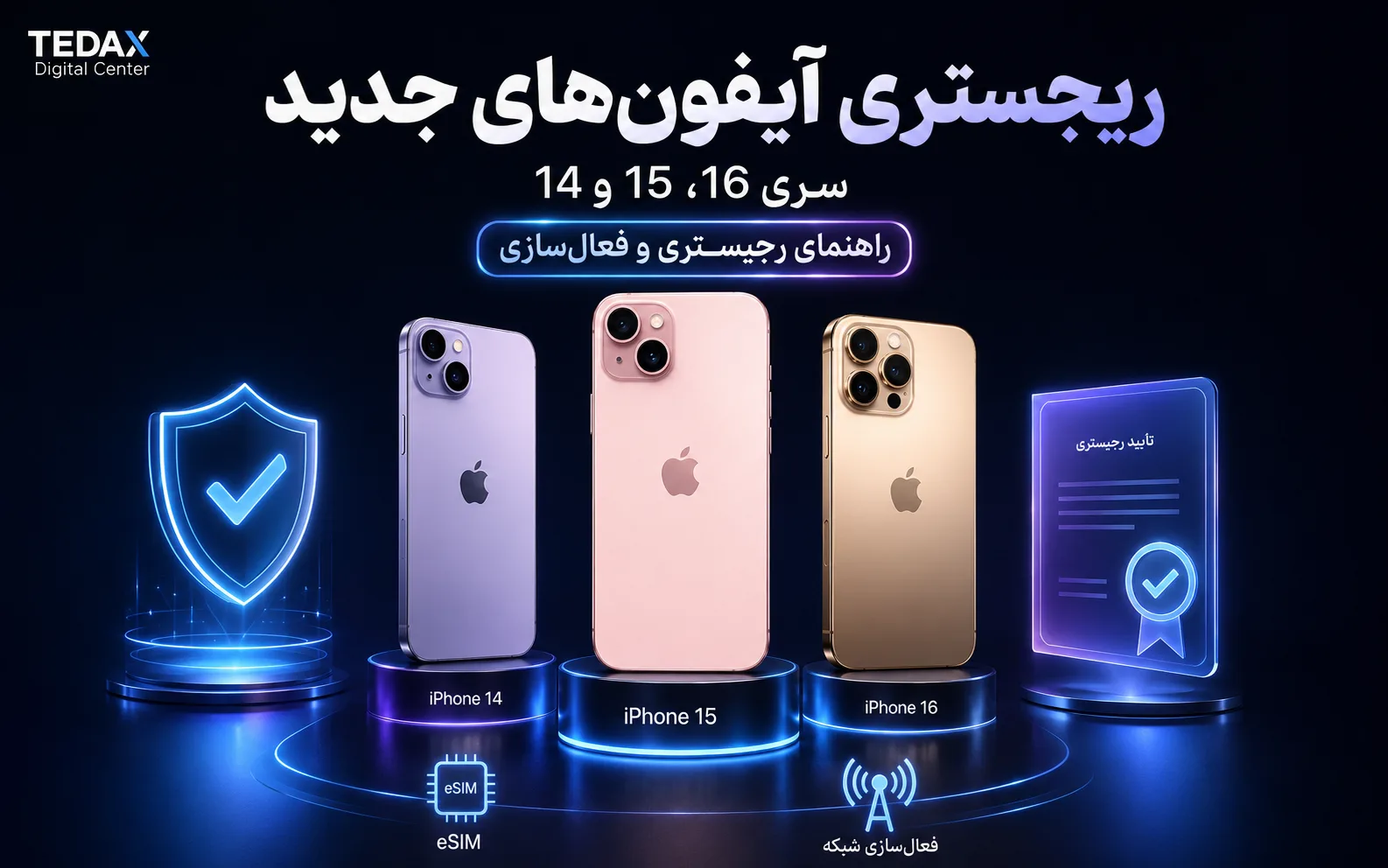 ریجستری آیفون های جدید سری 16، 15 و 14