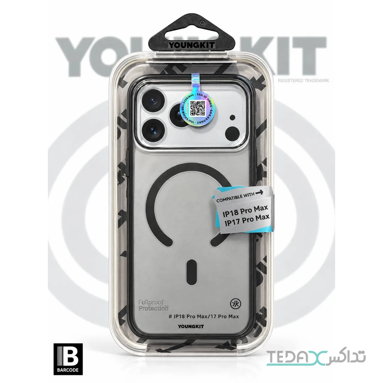 کاور YK QTC Clear MG مشکی مناسب iPhone 18 Pro Max / 17 Pro Max