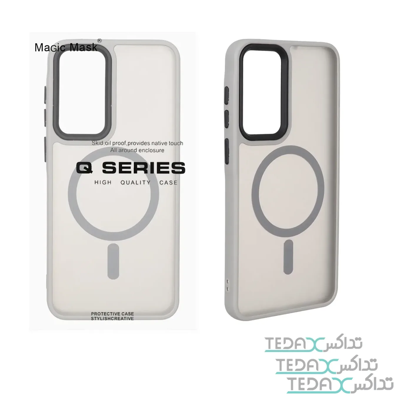 قاب اورجینال Magic Mask مات Magsafe بلک لنز Samsung Galaxy A56 / A36