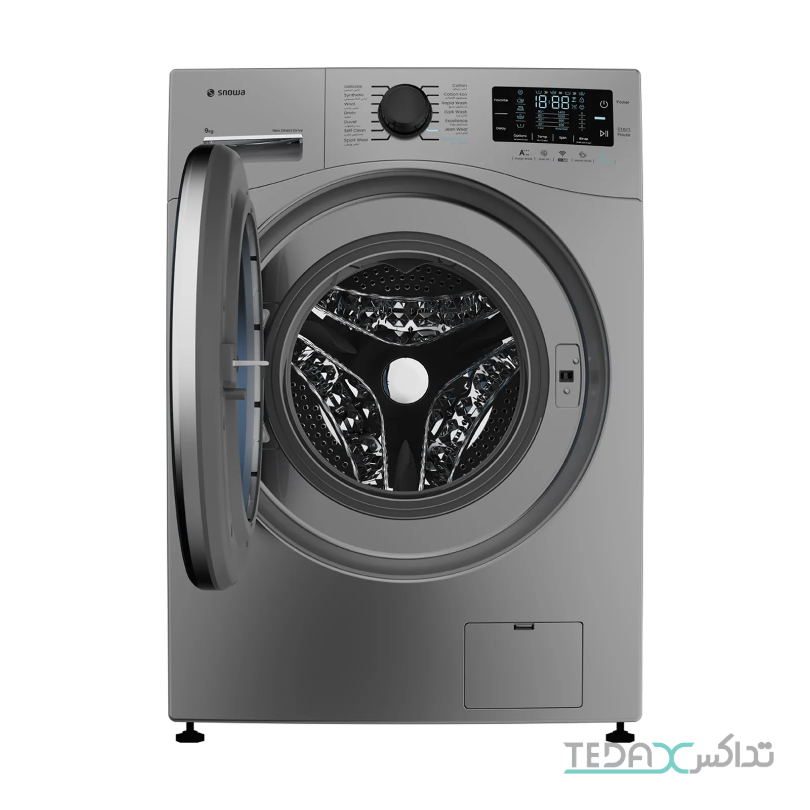 ماشین لباسشویی 9 کیلوگرم اتوماتیک اسنوا مدل SNW-9050S