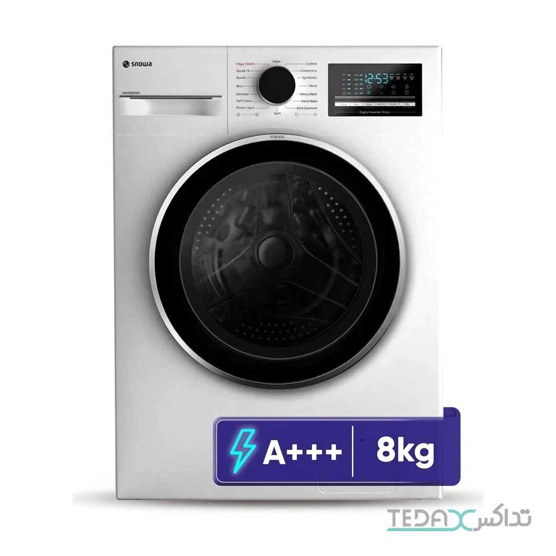 ماشین لباسشویی 8 کیلوگرم اتوماتیک اسنوا مدل SWM-B80W