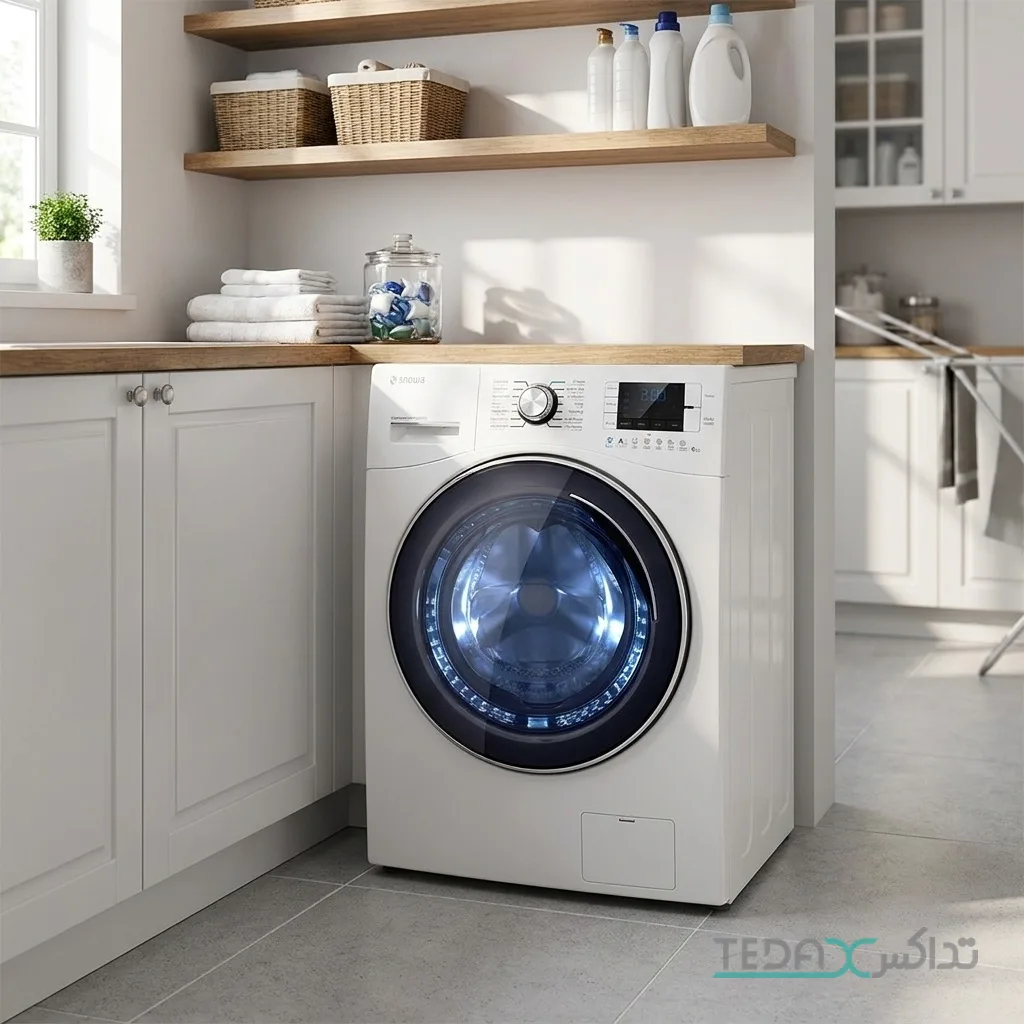 ماشین لباسشویی 8 کیلوگرم اتوماتیک اسنوا مدل SWM-D80S