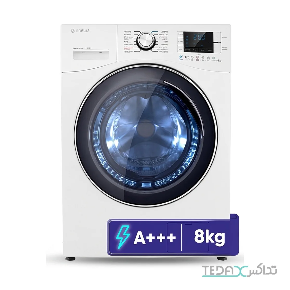 ماشین لباسشویی 8 کیلوگرم اتوماتیک اسنوا مدل SWM-D80S