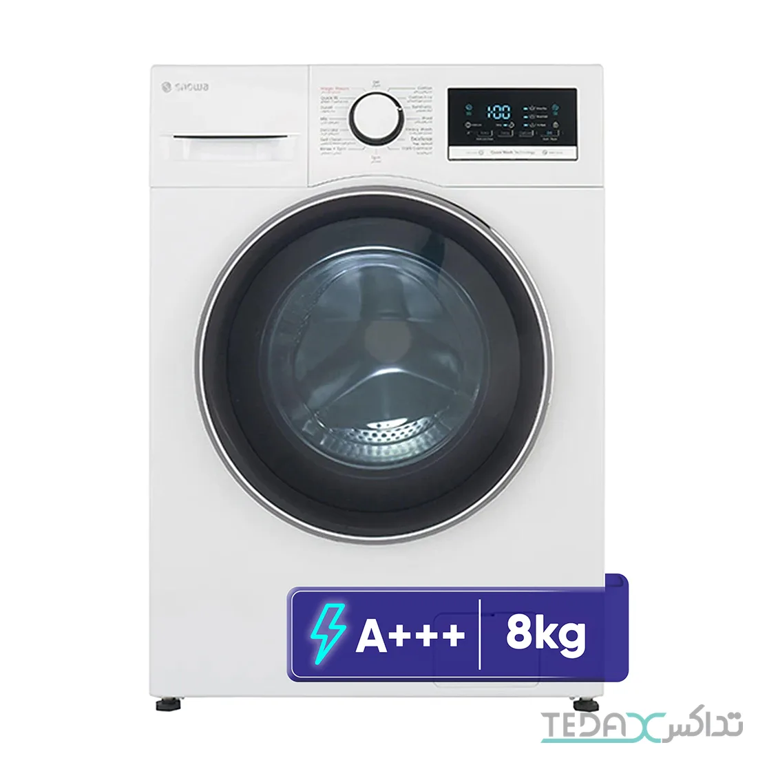 ماشین لباسشویی 8 کیلوگرم اتوماتیک اسنوا مدل SWM-A81W