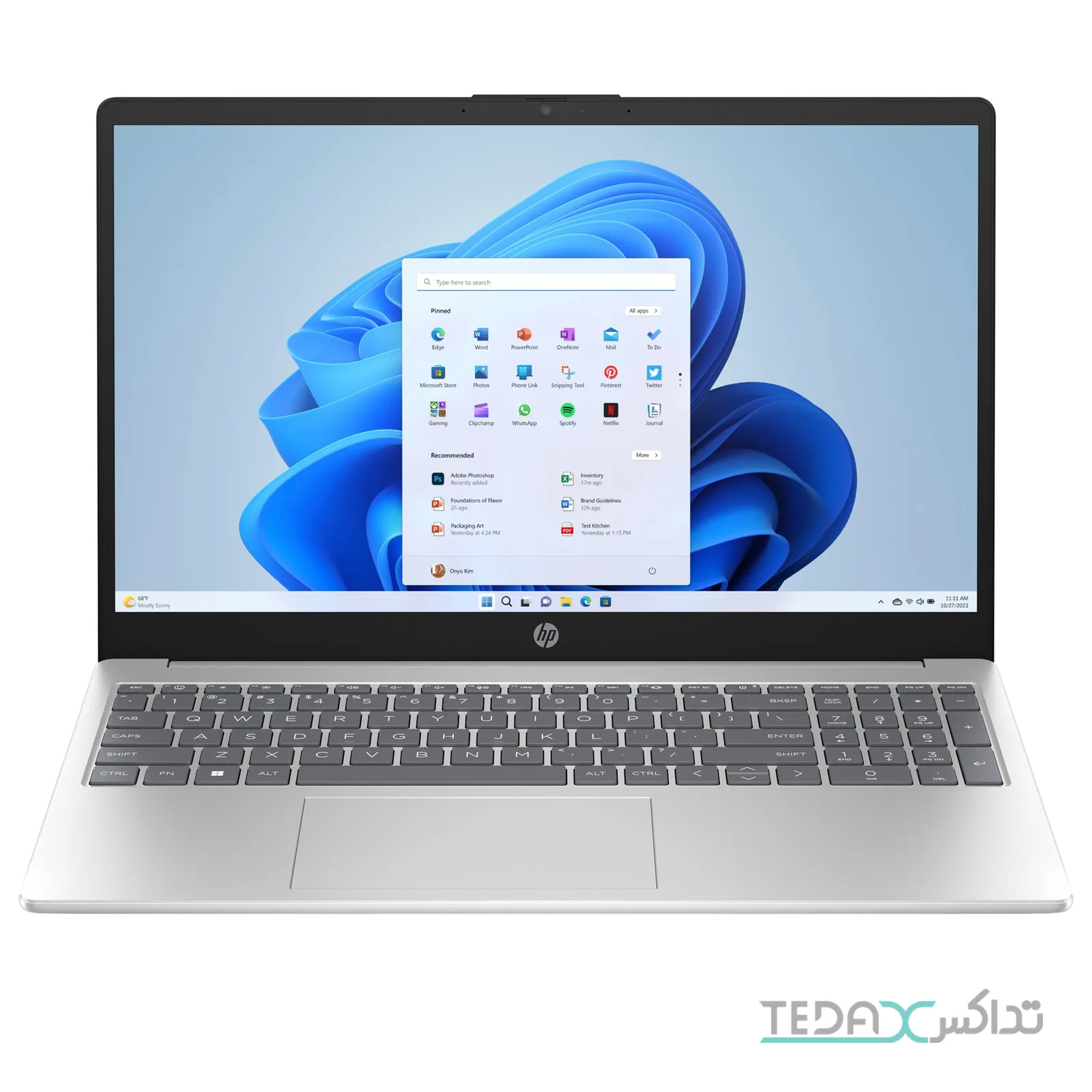 HP 15-fc0146dx-Ryzen 5 7520-8GB LPDDR5 5500MHz-1TB SSD-Touch 15.6 inch Laptop - Customized