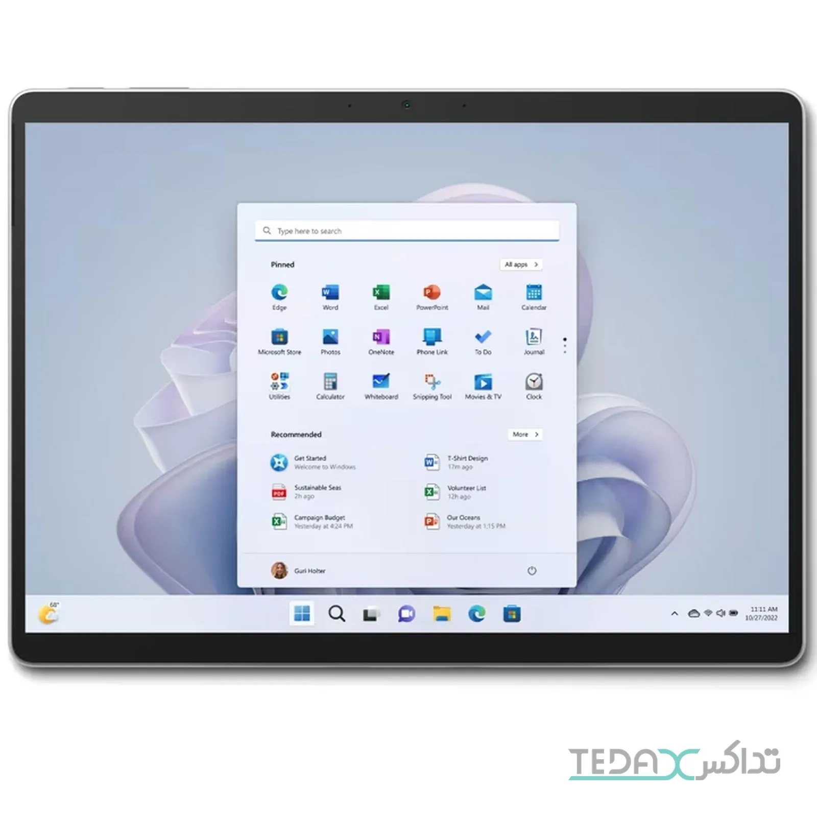 مایکروسافت تبلت مایکروسافت مدل Surface Pro 9-i7 1255U با ظرفیت 1 ترابایت و رم 32 گیگابایت — تصویر 1
