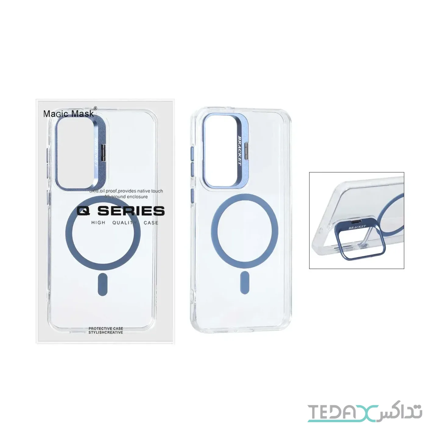 قاب کریستالی Q Series Bracket با براکت استند برای Samsung Galaxy S25 FE