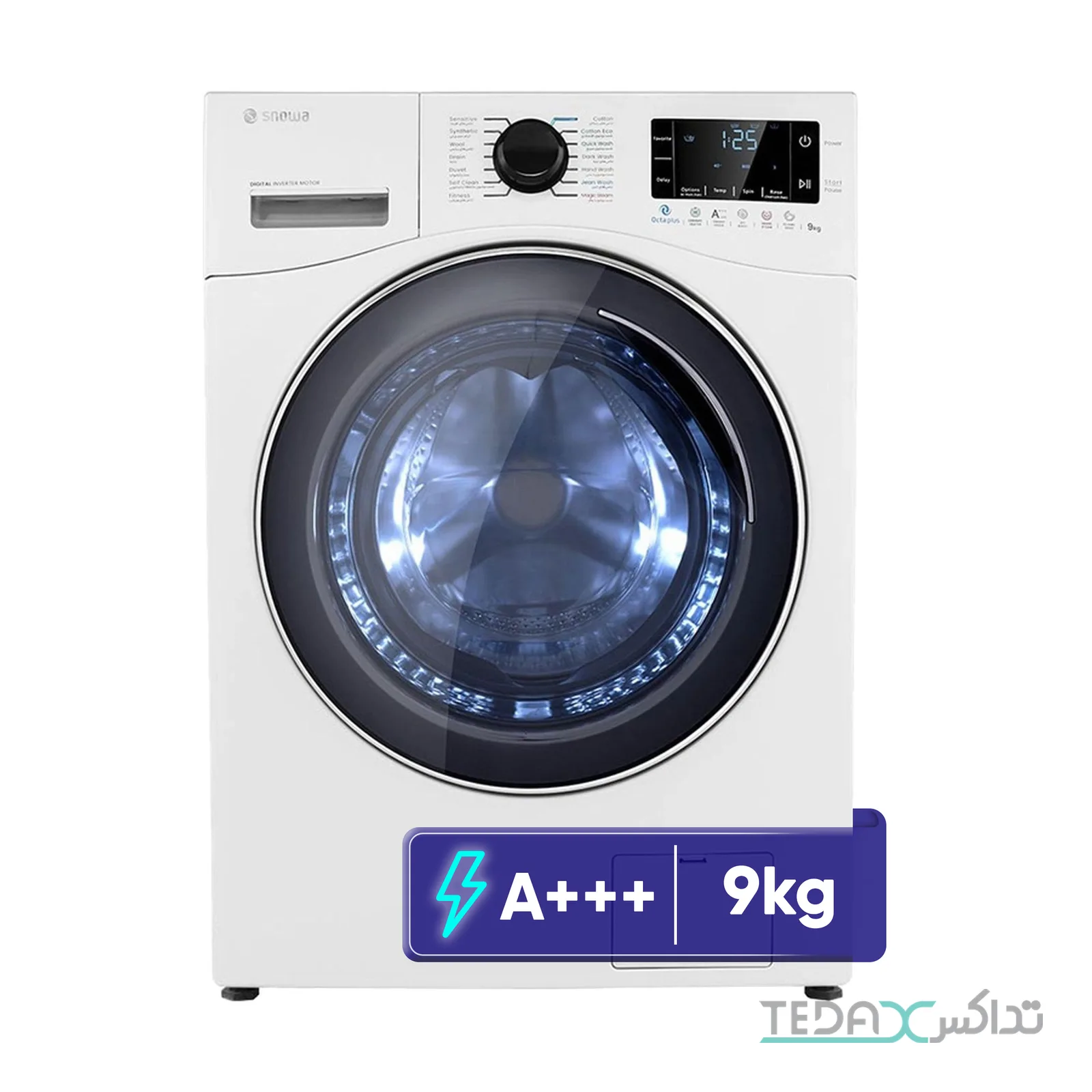 ماشین لباسشویی 9 کیلوگرم اتوماتیک اسنوا مدل SWM-E92W