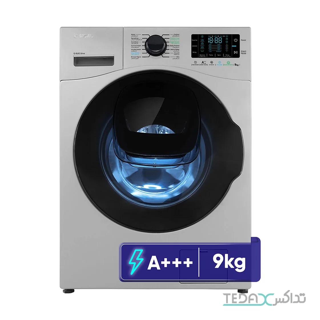 ماشین لباسشویی 9 کیلوگرم اتوماتیک اسنوا مدل SWM-F92S