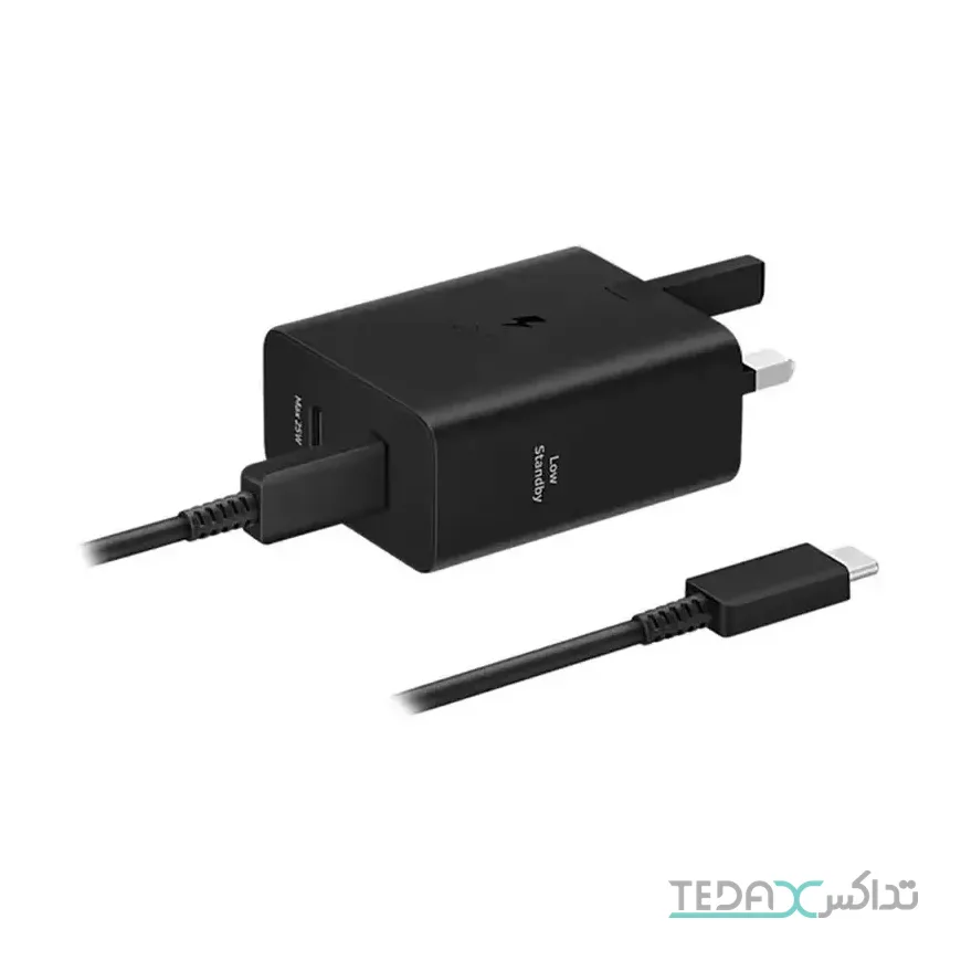 شارژر دیواری سامسونگ 50 وات مدل EP-T5020 GaN به همراه کابل Type-C