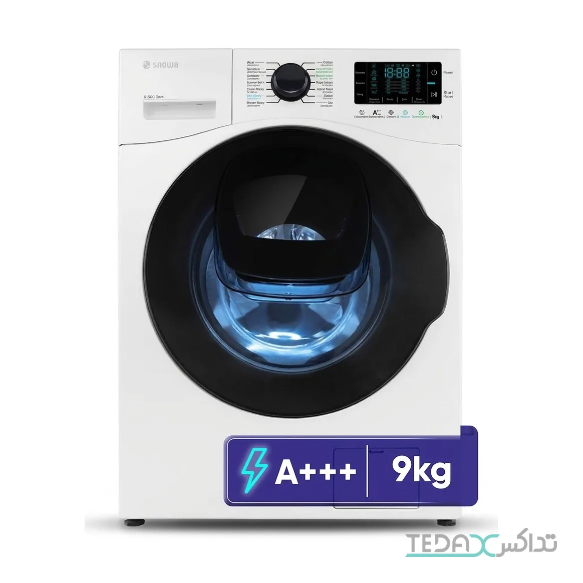 ماشین لباسشویی 9 کیلوگرم اتوماتیک اسنوا مدل SWM-F92W